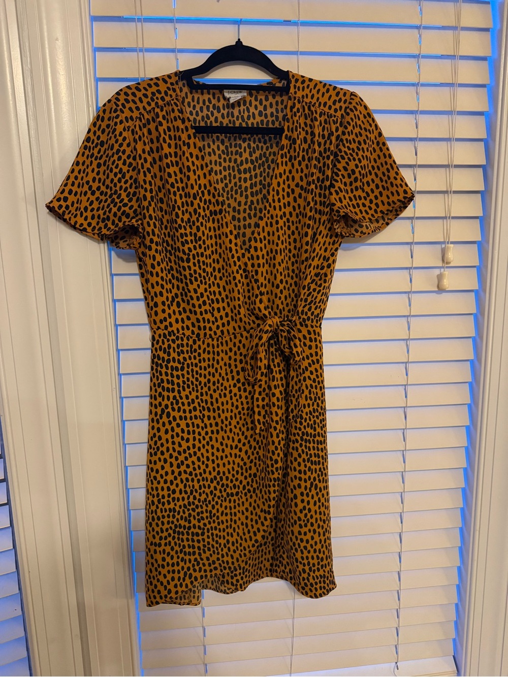 JCrew patterned wrap dress